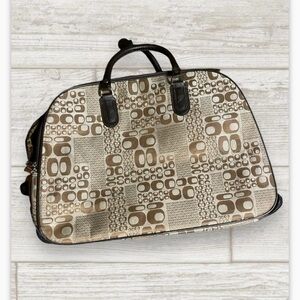 Designer rolling travel luggage bag